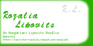 rozalia lipovits business card